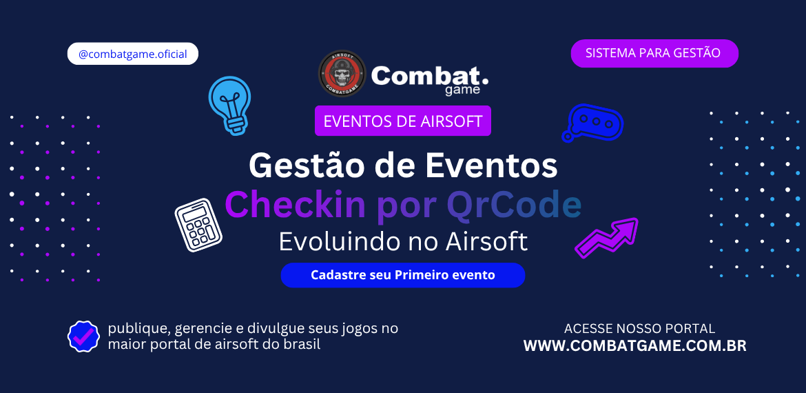 Cadastre seu Evento na Plataforma CombatGame